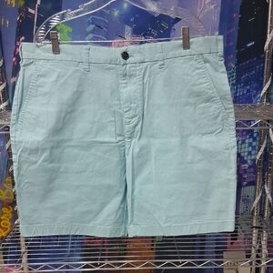 Tommy Hilfiger Men's Light Aqua Flat Front Cotton Shorts